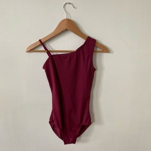 Thin strap Maroon leotard